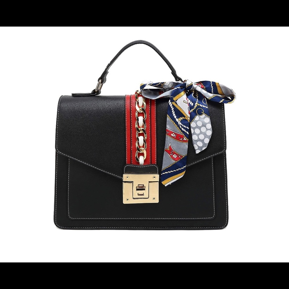 Aldo Large Top Handle Satchel bag black red